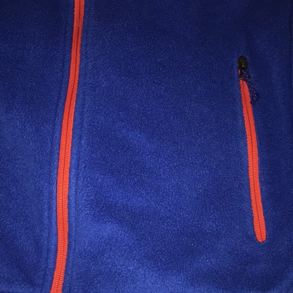 Columbia Sportswear Blue Full Zip Jacket Orange Trim Zip Pockets - Picture 7 of 10